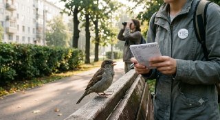 Летняя перепись воробьёв: как орнитологи будут считать птиц в России